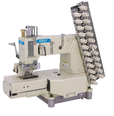 QS-4404 4/6/8/12/13 needle cylinder-bed multi-needle sports pants elastic waistband industrial sewing Machine